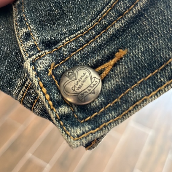 Princess Vera Wang jean pearl-embellished jackwt - Picture 7 of 8